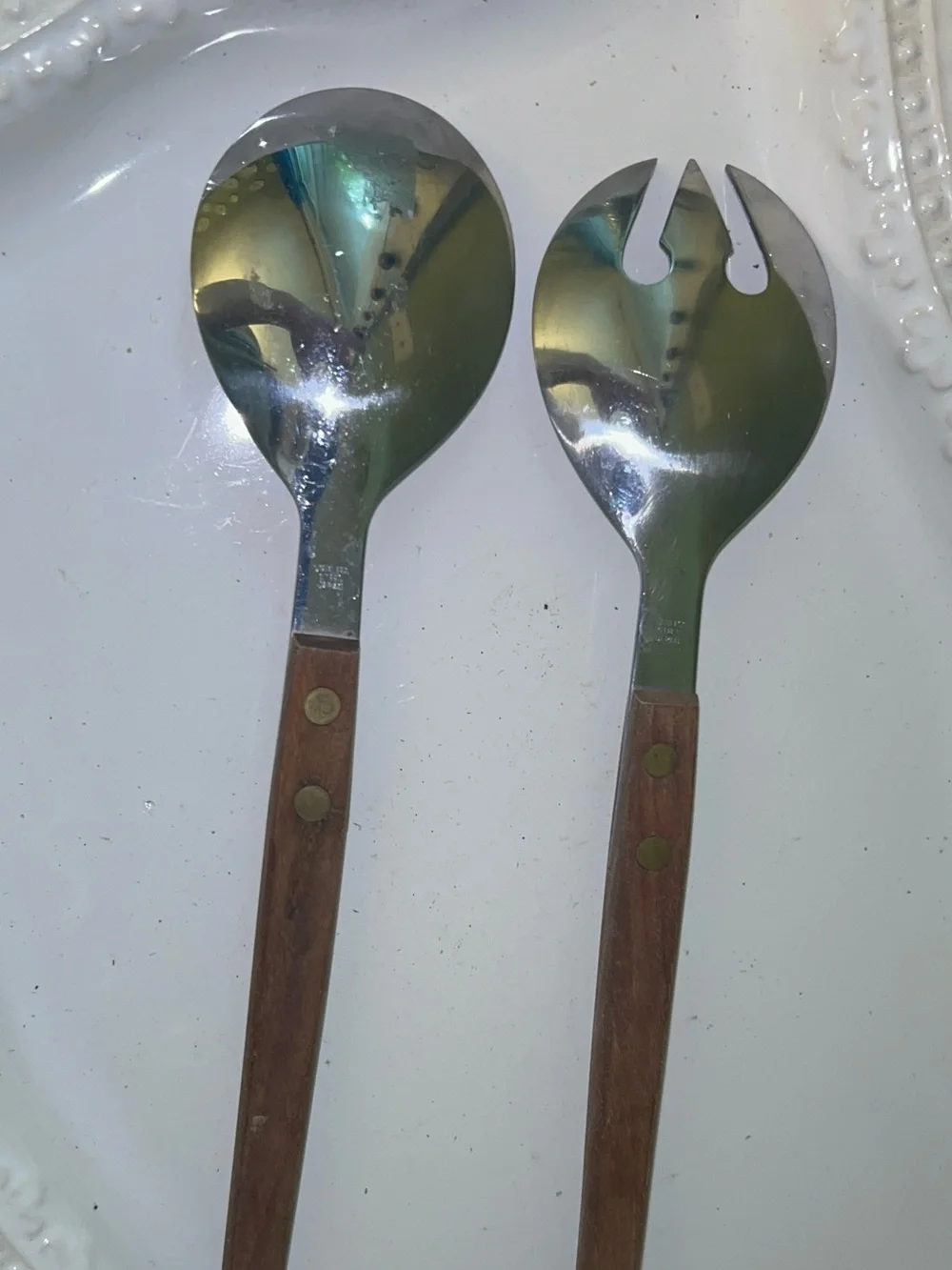 Mid Century Danish salad server set